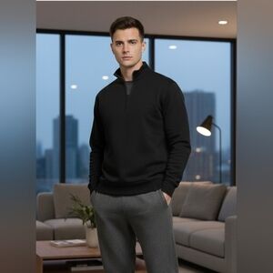 Banana Republic Quarter Zip Pullover Sweatshirt Size Large